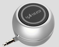 Silver Mini Speaker with 3.5mm male jack