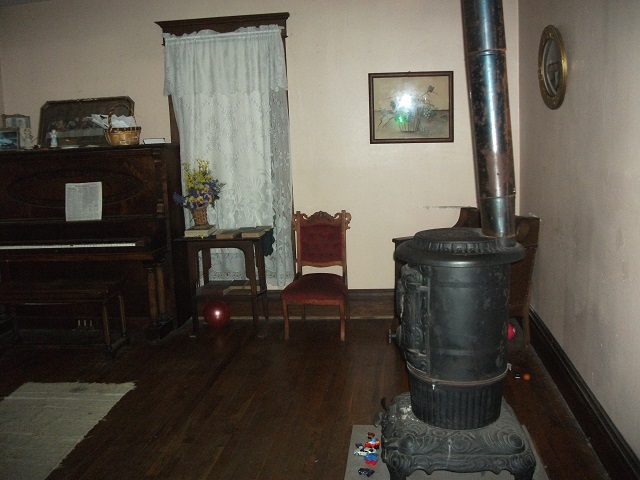  The living room where poltergeist activity scared away bikers.  Chuck's Paranormal Adventures Investigation of the Villisca Ax Murder House - 