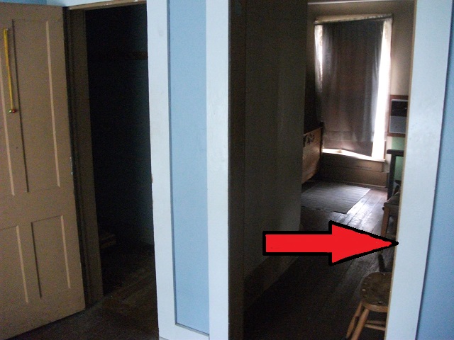 Picture showing the close proximity from the attic to the bedrooms. Chuck's Paranormal Adventures Investigation of the Villisca Ax Murder House -