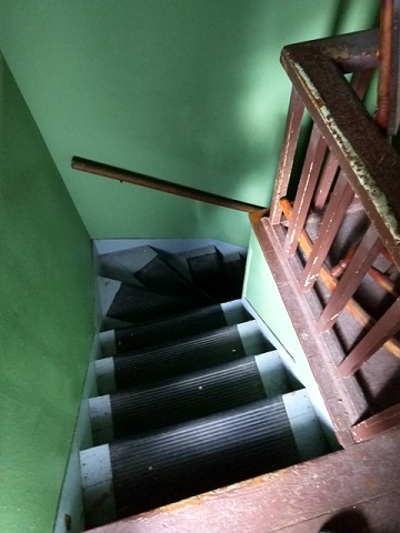 The staircase to the first floor. Chuck's Paranormal Adventures Investigation of the Villisca Ax Murder House -